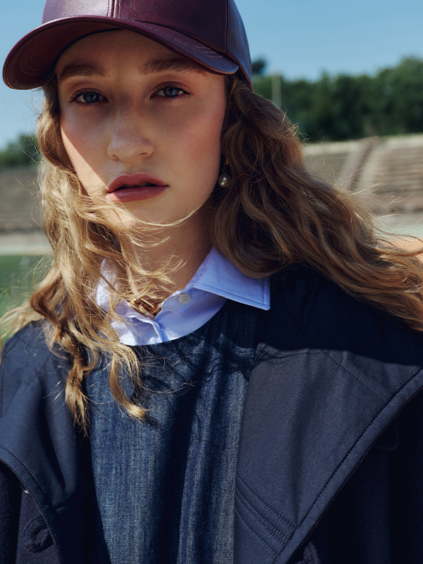 Coated fabric baseball cap