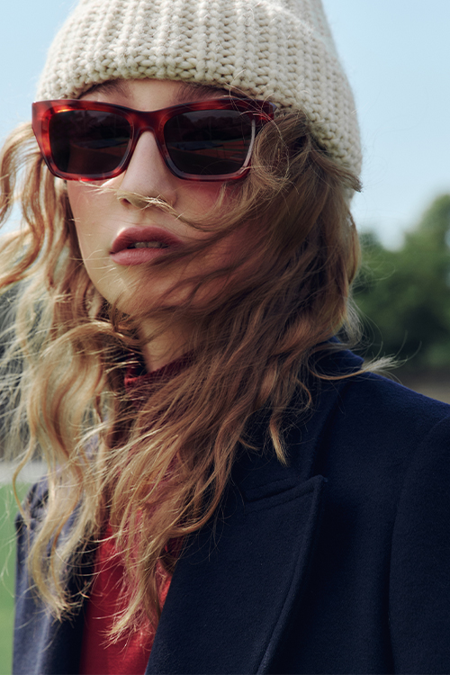 Rib-knit hat